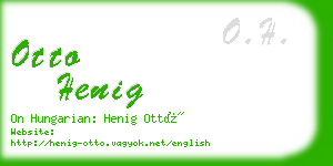 otto henig business card